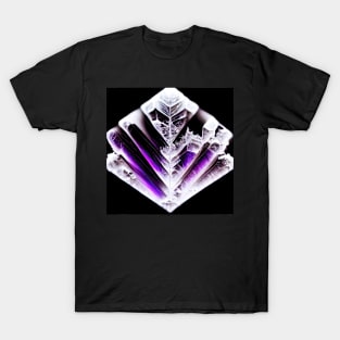 white and violet ice crystal T-Shirt